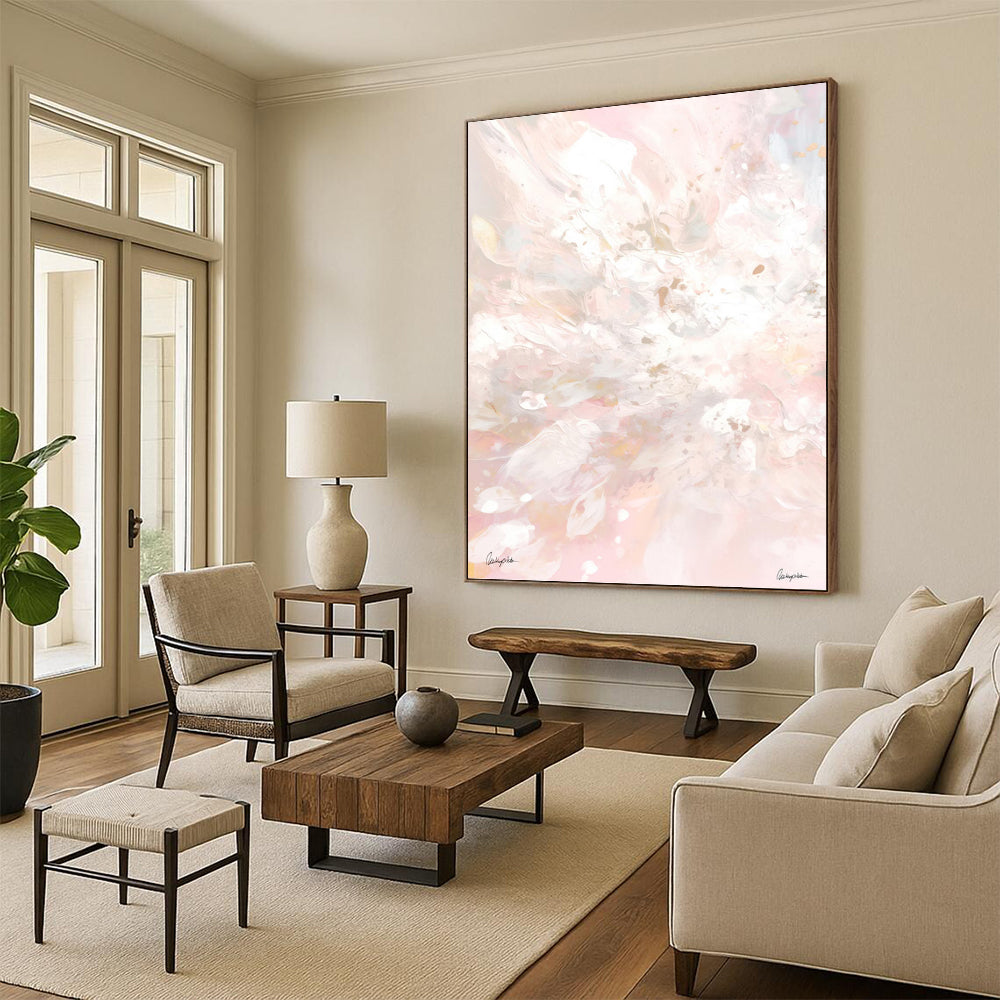 Alluring Custom - Painted Textured Canvas Abstract for Living Room & Office DKH1088