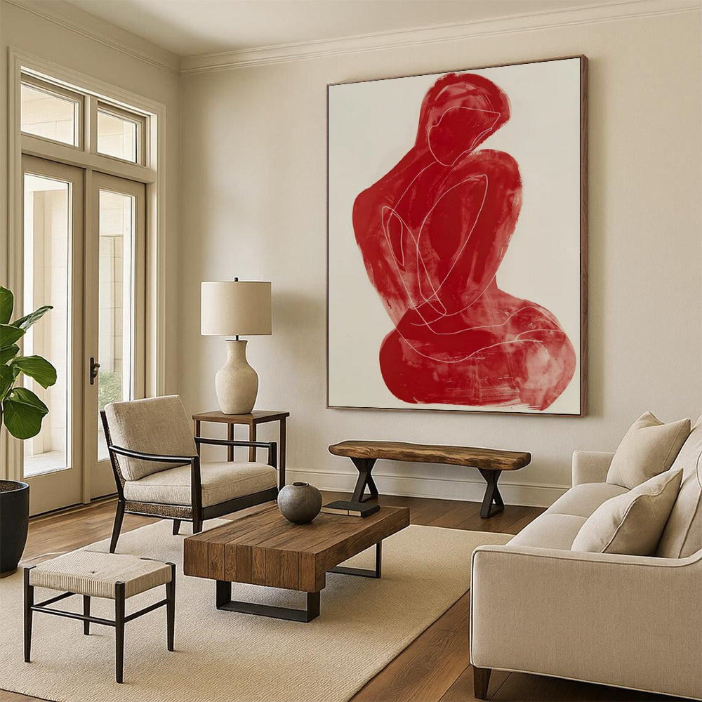Large-Scale Hand-Painted Abstract Art for Hotel Lobby & Event Hall LargeART2228
