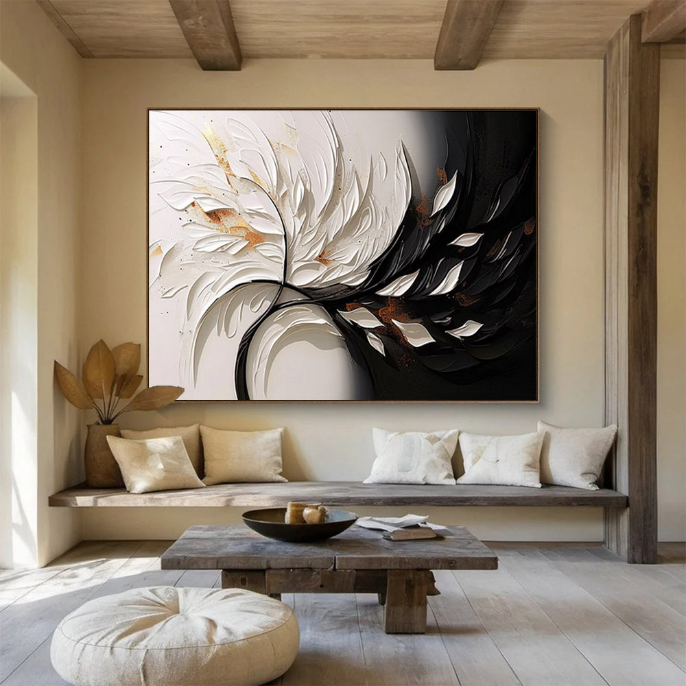 Oversized Textured Handmade Abstract Painting for Decorative Upgrades DKH746