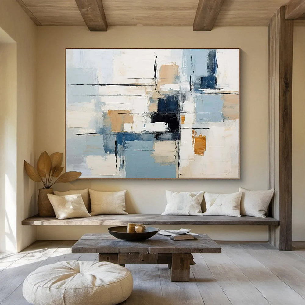 Morandi - Tone Geometric Abstract Painting - Artistic Atmosphere Maker for Modern Living Room DLZ092