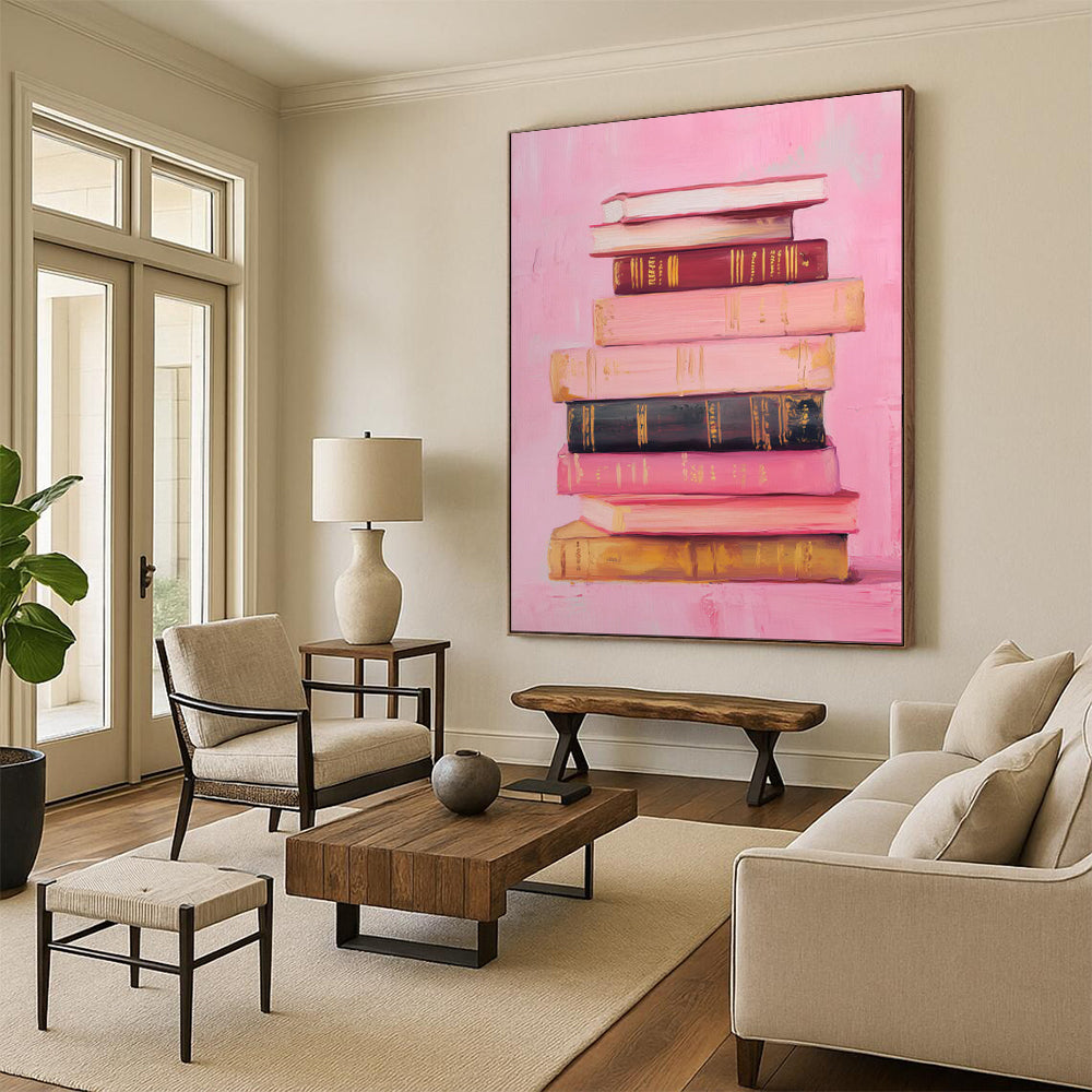 Whimsical & Charming Hand-Painted Custom Abstract Painting for Bedroom & Living Room LargeART2017