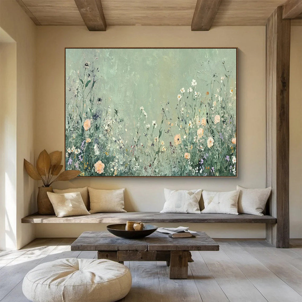 Immense Textured Hand - Painted Abstract Canvas for Artistic Focal Point DKH668