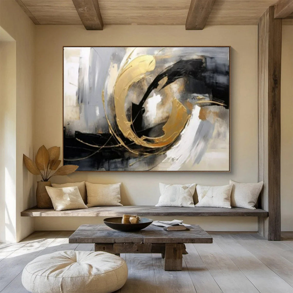 Oversized Abstract Canvas Painting for Office & Dining Room LargeART1627