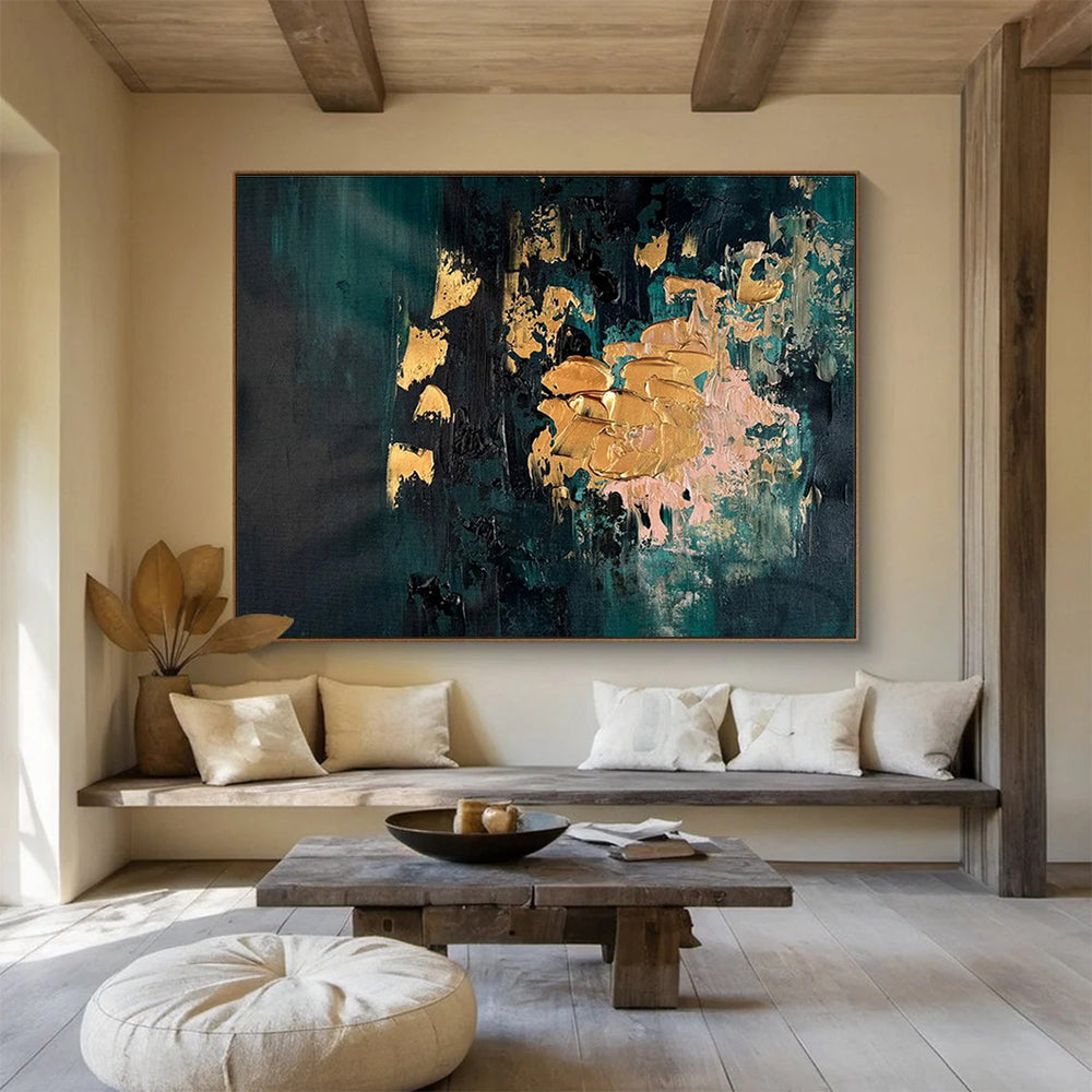 “Dynamic Reflections” Massive Abstract Painting for Entryway & Office DKH262