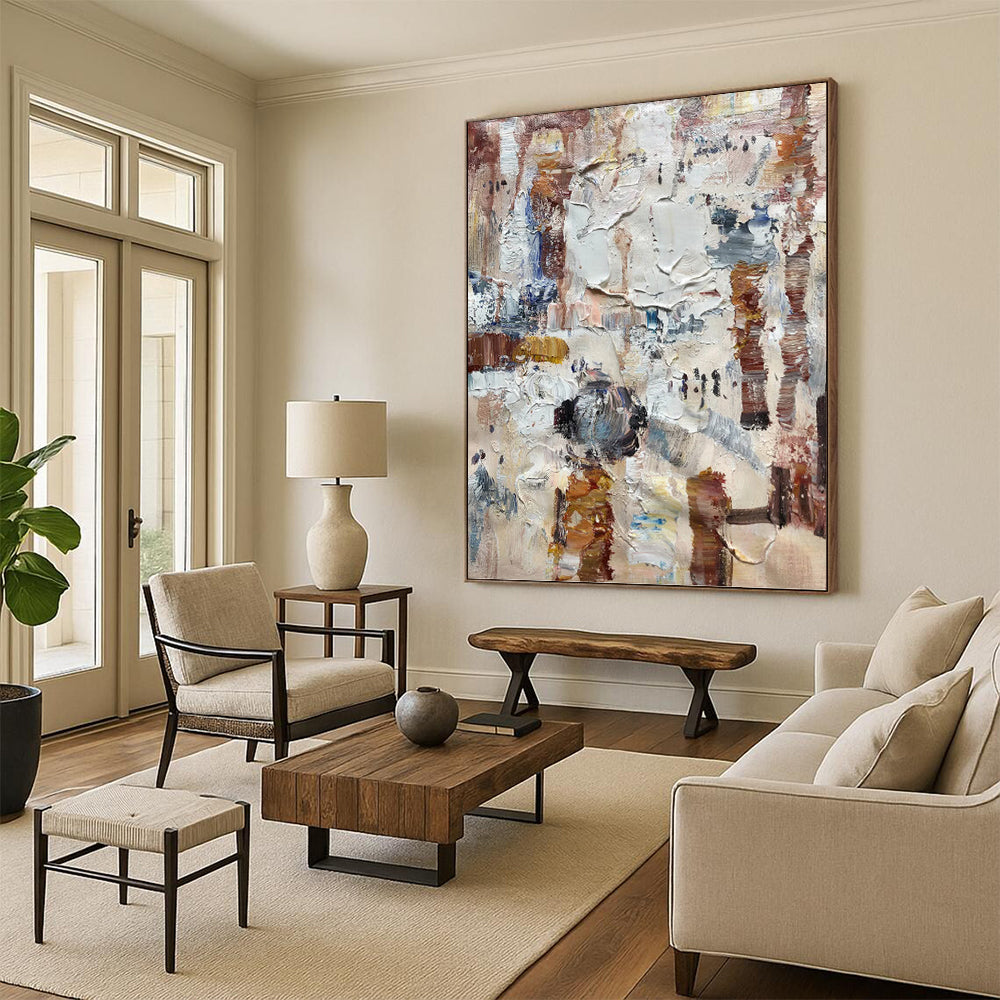 Stimulating Hand - Painted Textured Abstract for Office & Living Room DKH1302