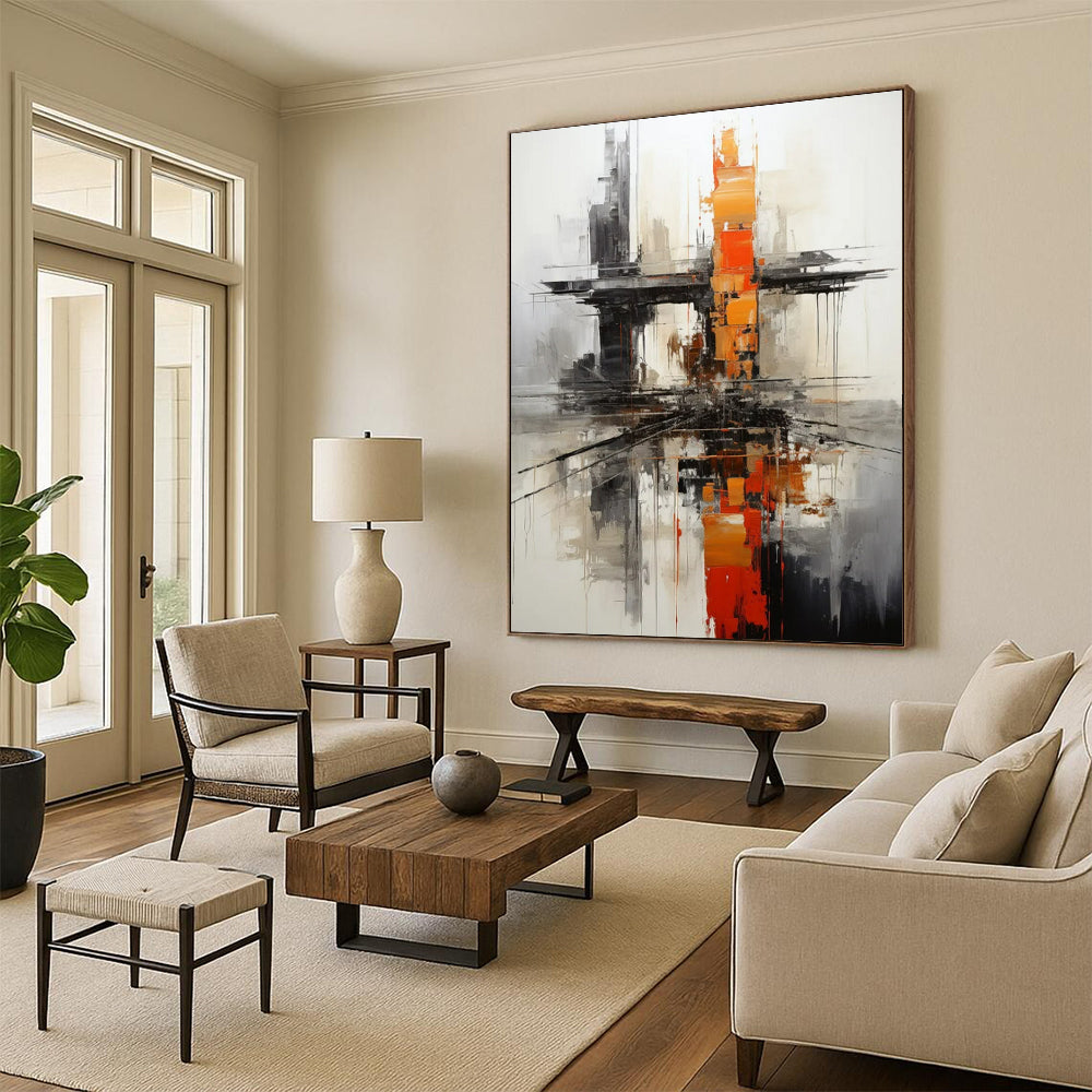 Tremendous Hand-Painted Abstract Wall Murals for Bedroom & Hallway LargeART2265