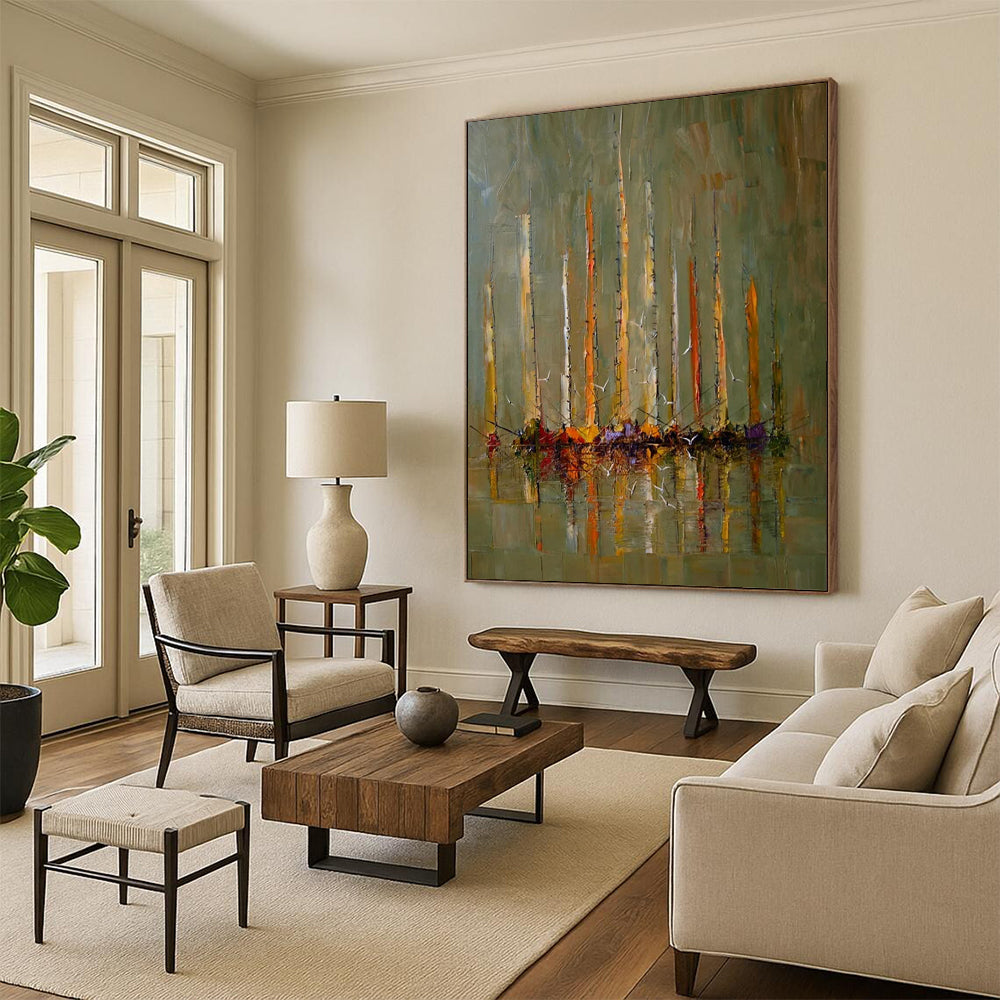 Custom Abstract Art: Big Sizes, Textured Styles for Living Room & Office DTP330