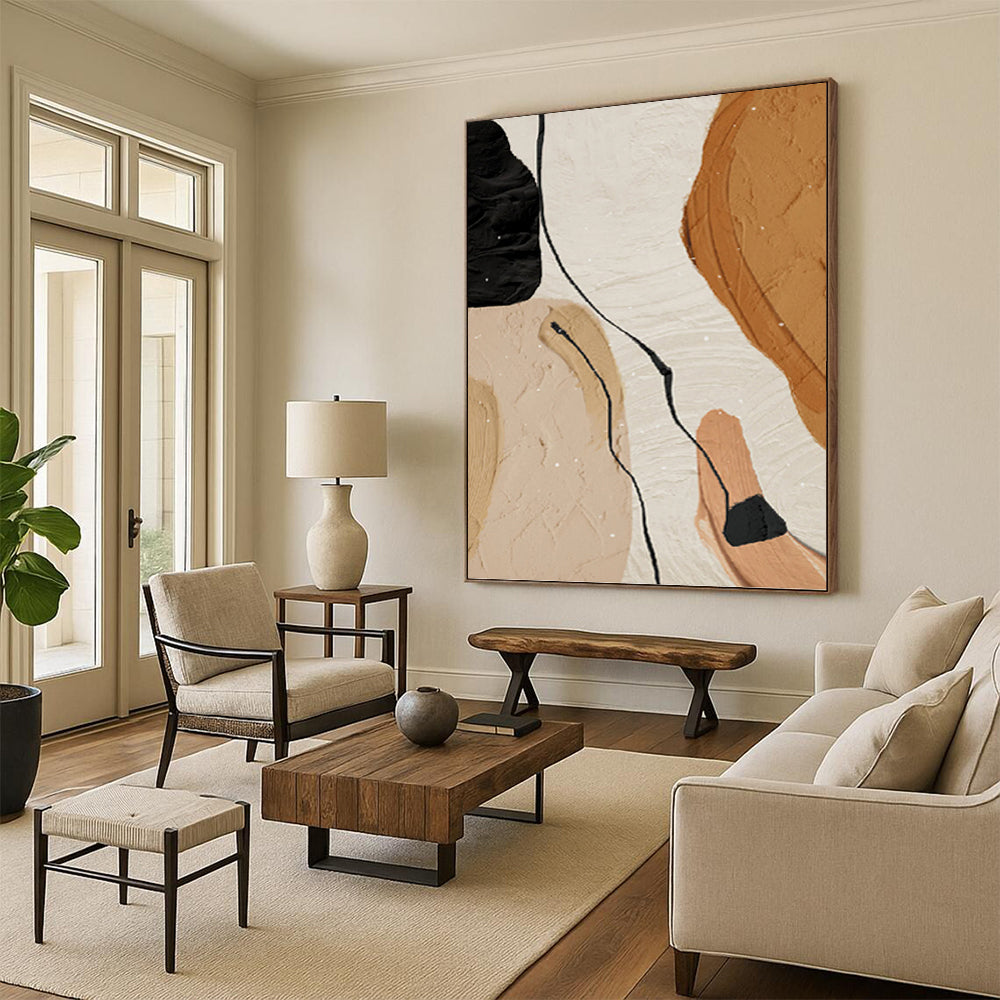 Immense - Reach Hand - Painted Custom Abstract Overture (with Intricate Textures), for Hallway and Entryway DKH1513