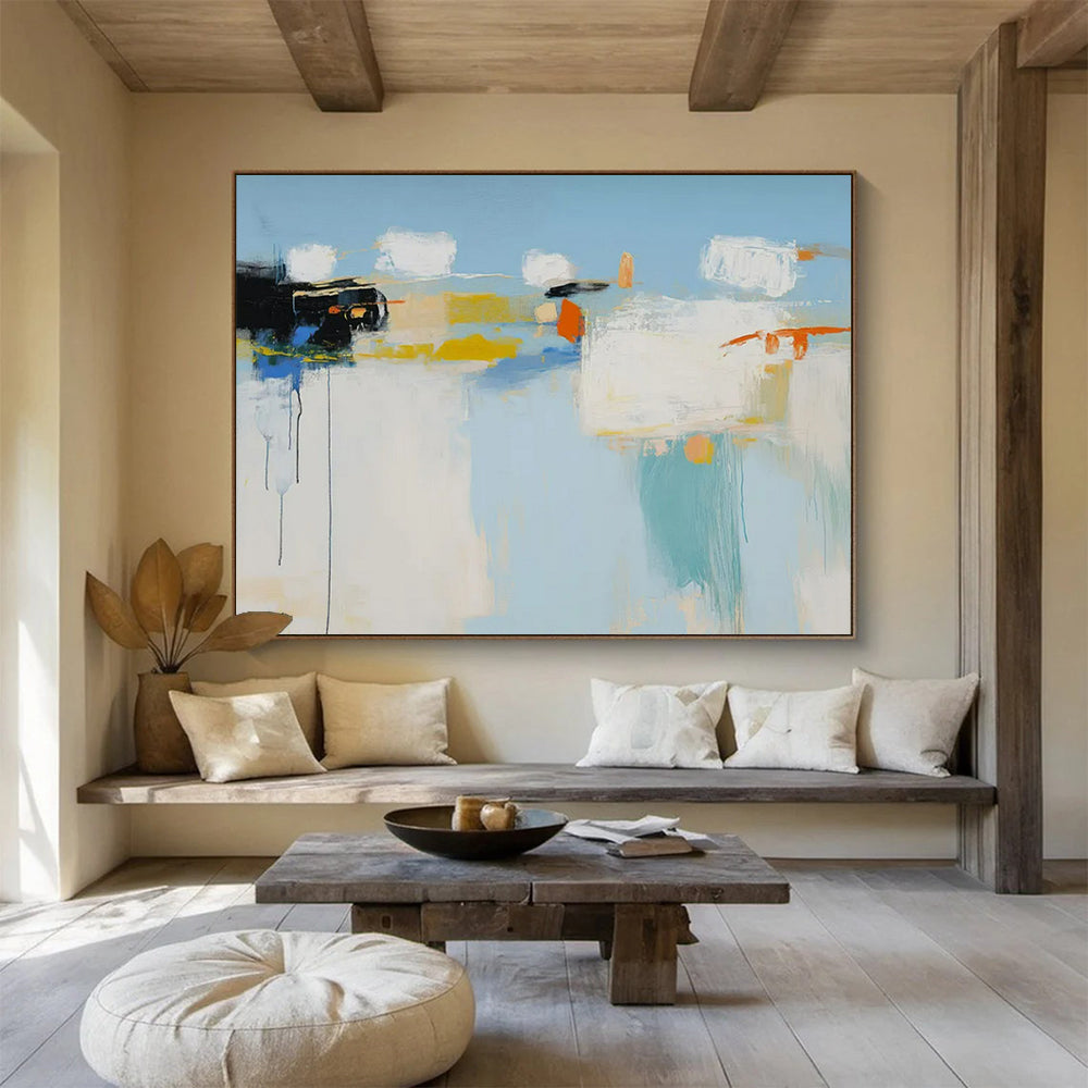 Hushed Large - Format Abstract Painting for Entryway & Bedroom LargeART1757
