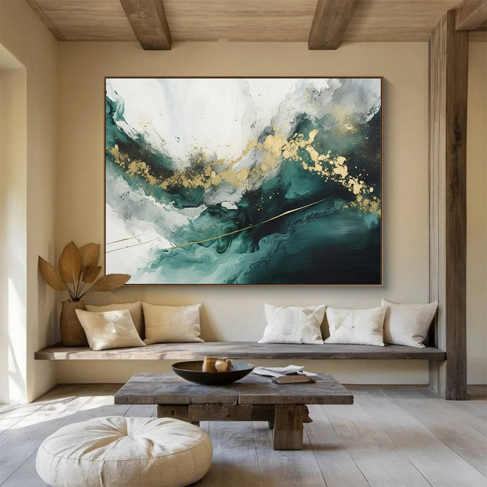 Energetic Giant Abstract Mural for Living Room & Office LargeART1616