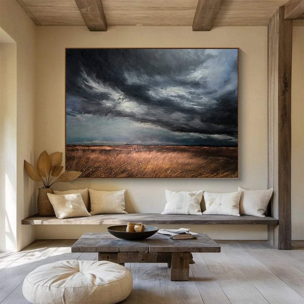 Hand - Painted Textured Large Abstract Creation for Charming Interiors DKH772