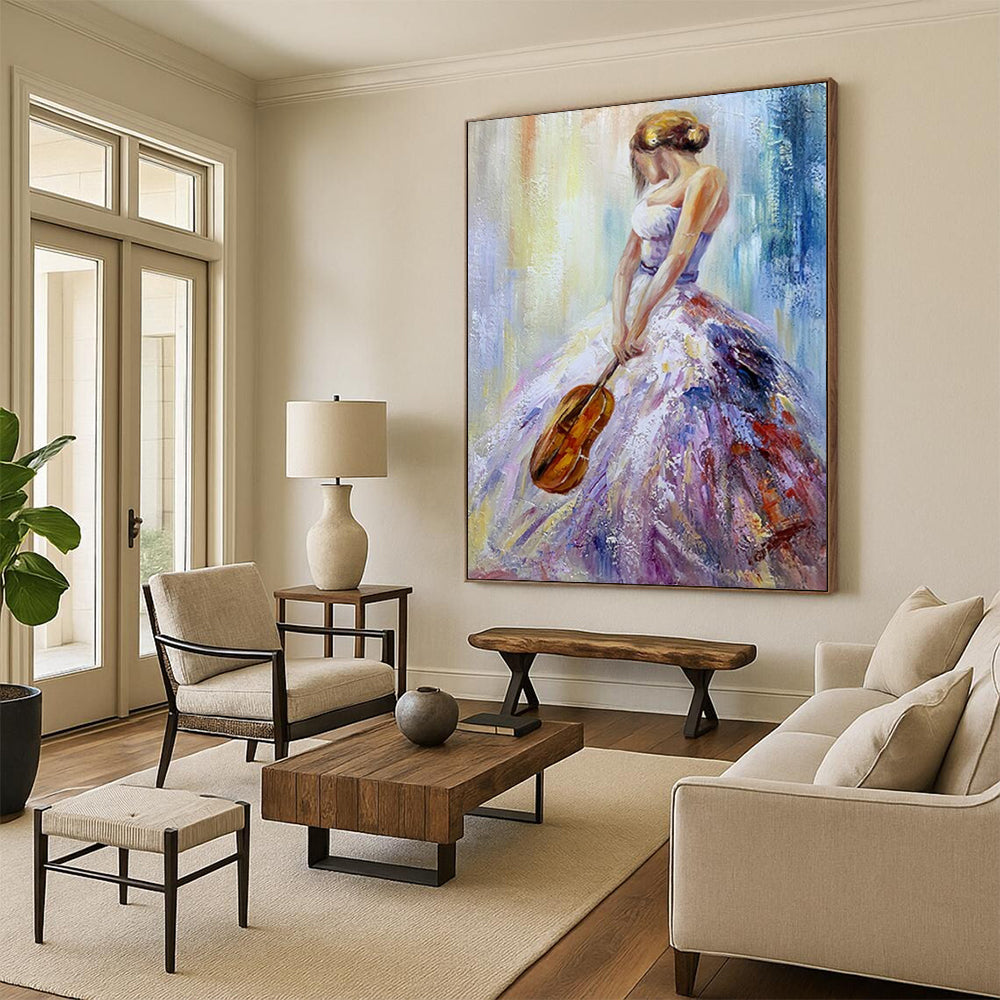 Immense Hand-Painted Abstract Wall Art for Bedroom & Spa LargeART2182