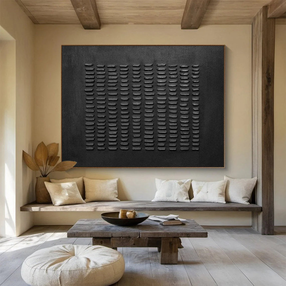 Custom Hand - Painted Giant Abstract Canvas for Office & Dining Room DKH089