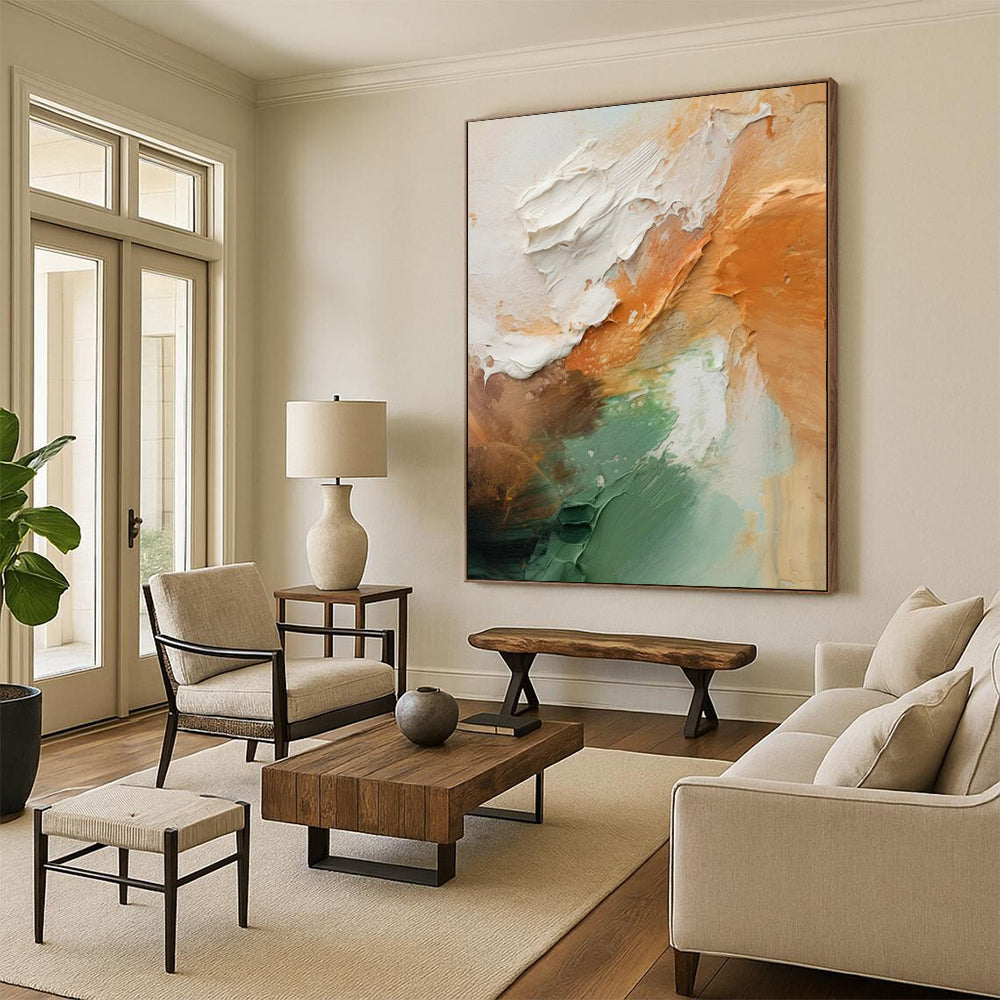 Large-Sized Hand-Painted Abstract Masterpiece for Bar & Hotel Lobby LargeART2308