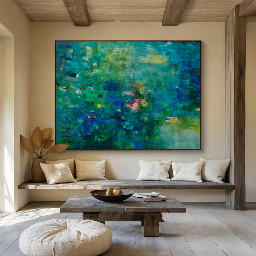 Tailored Large Abstract Wall Decor for Senior Living Community DKH037