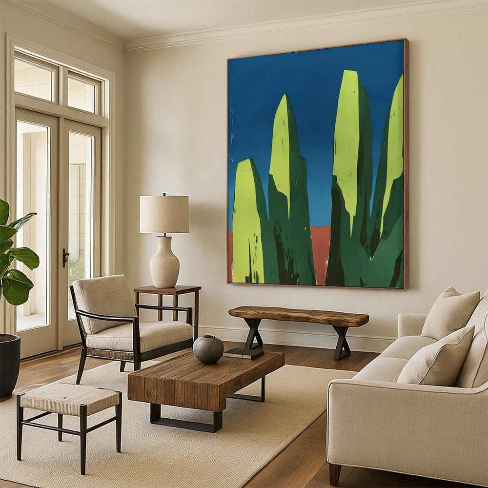 Frosted Whispers: Mammoth Hand - Painted Textured Custom Abstract Work for Hallway and Living Room DTP093