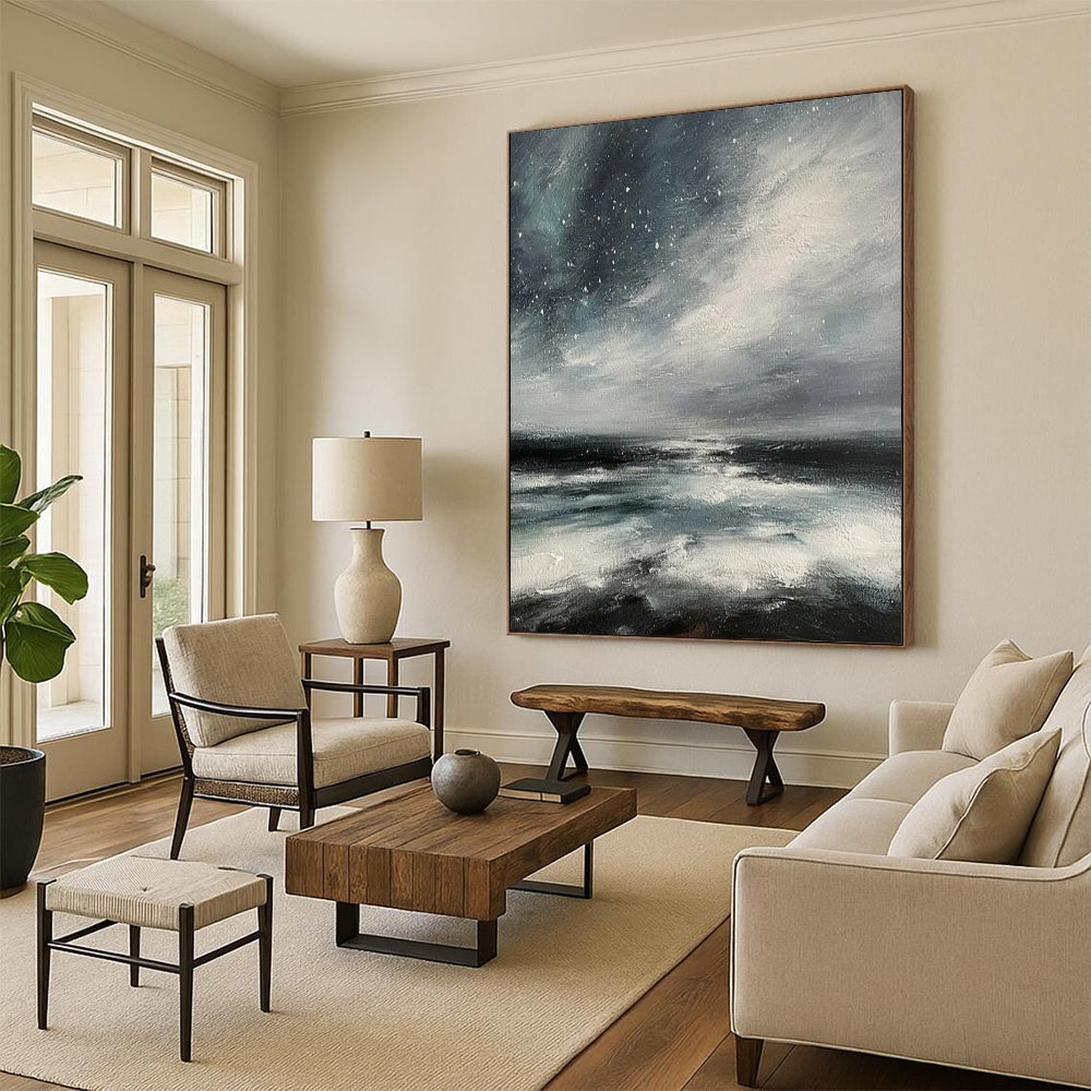 Huge Hand-Painted Abstract Canvases for Dining Room & Living Room LargeART2270