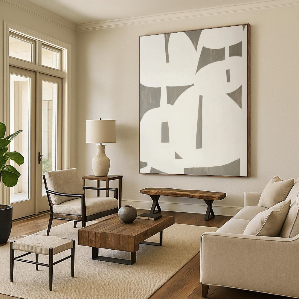 Exquisite Hand - Painted Textured Canvas Abstract for Bedroom & Dining Room DKH1075