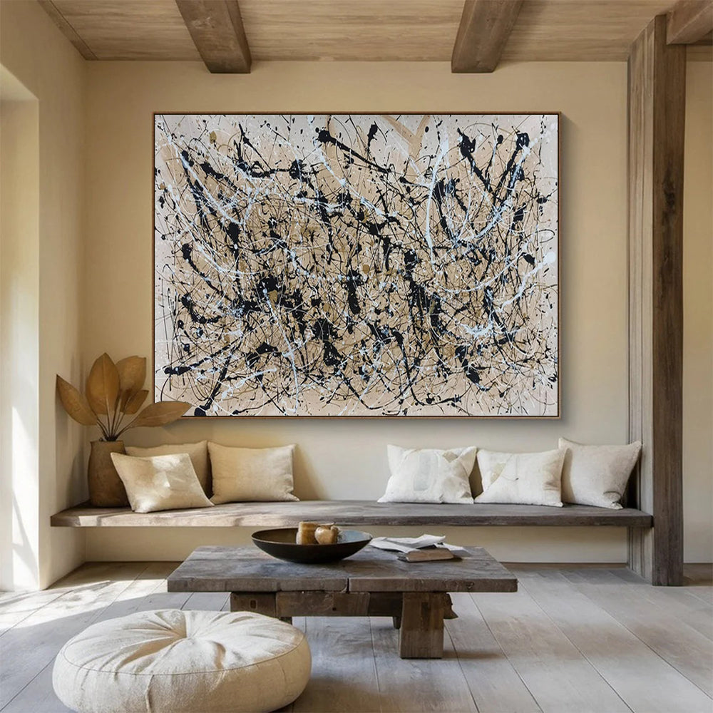 Energetic Giant Abstract Mural for Living Room & Office LargeART1588