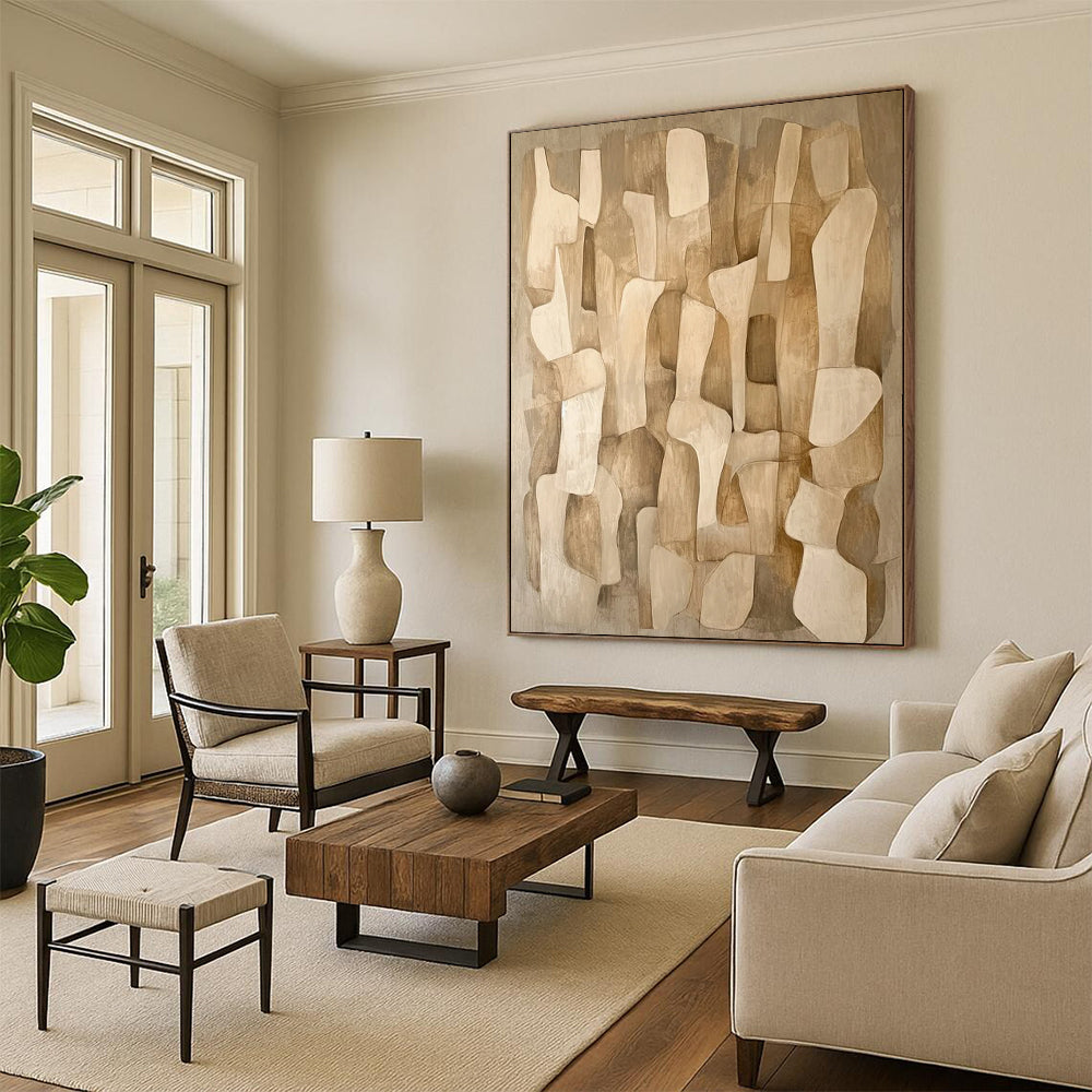 Extended - Reach Hand - Painted Custom Abstract Painting for Bedroom and Entryway DTP021