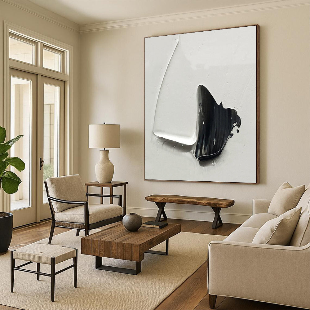 Vertical Hand - Painted Custom Abstract Gem for Living Room and Hotel DKH1671