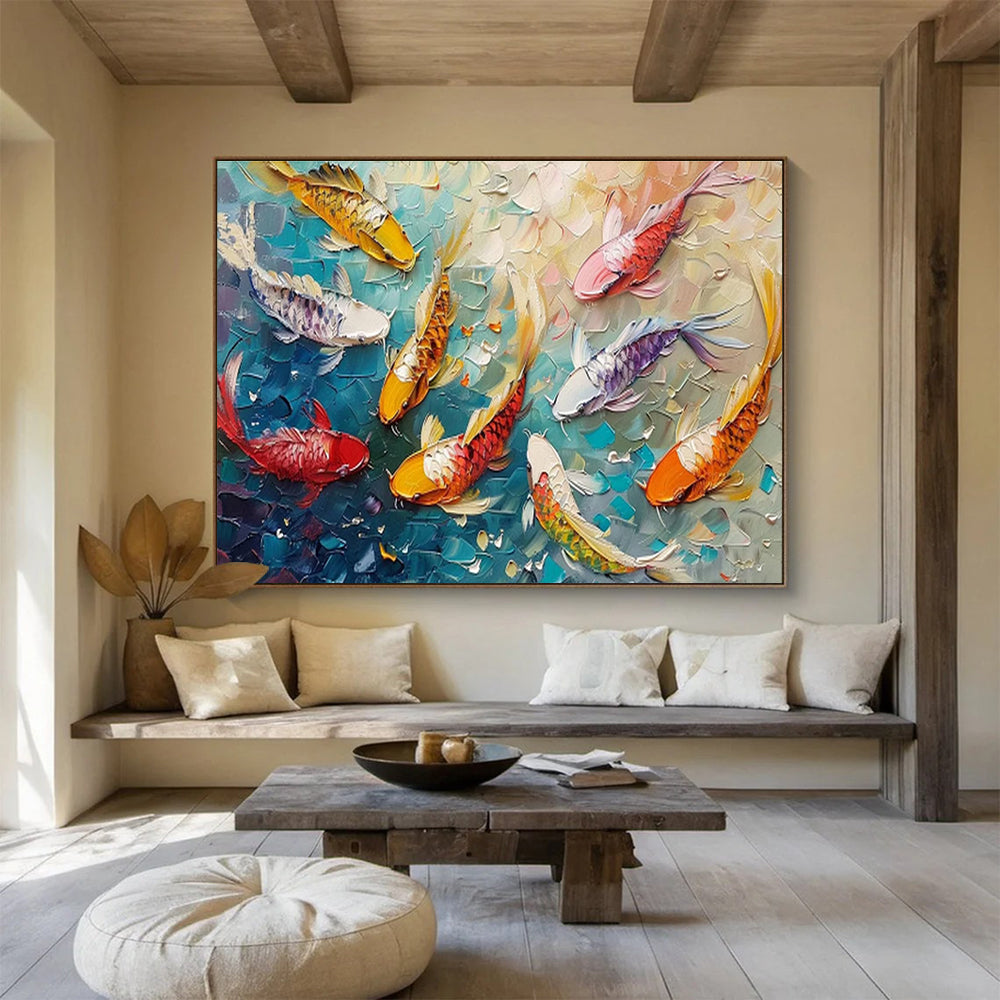 Massive Textured Hand - Painted Abstract Painting for Decor Enhancement DKH705