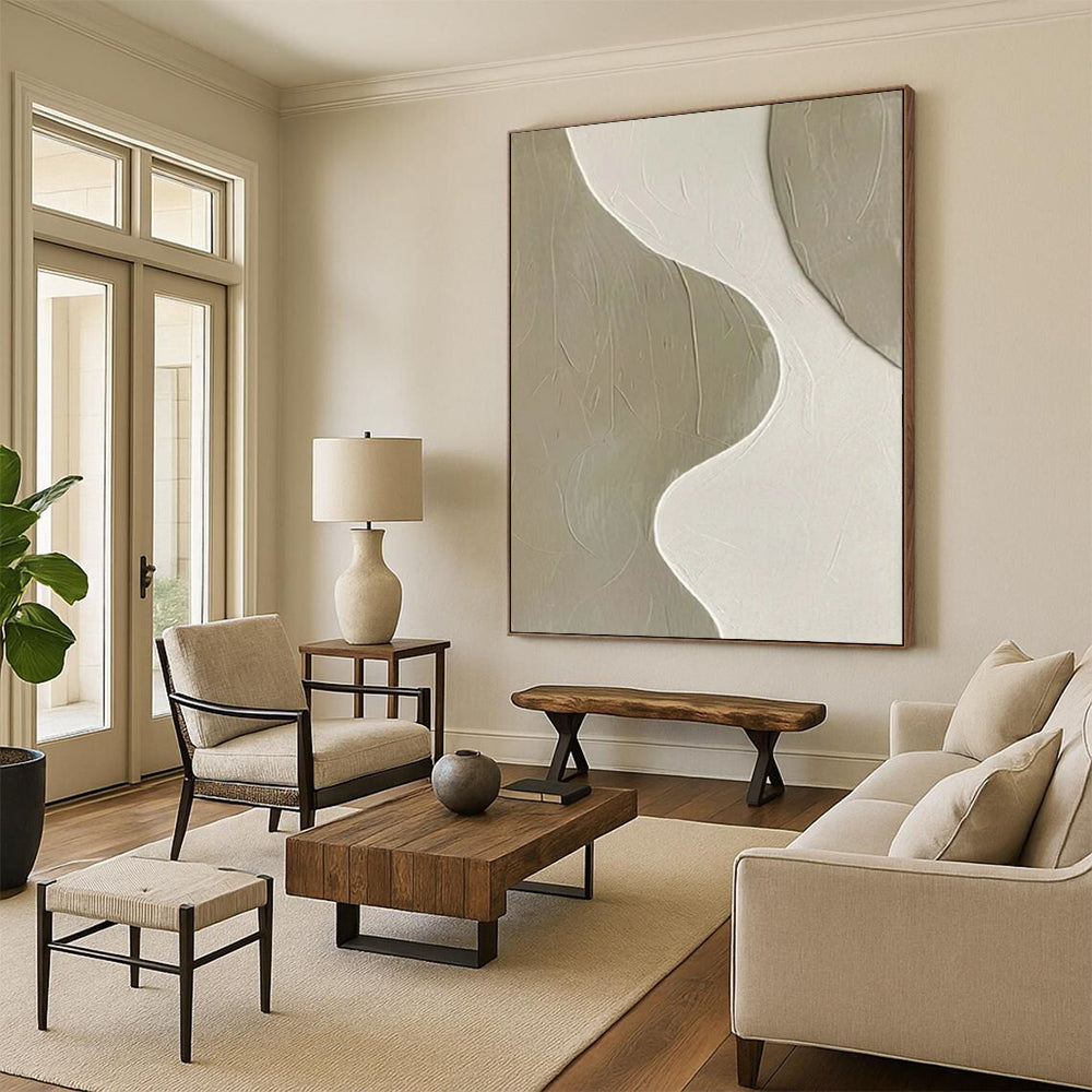 Massive-Sized Hand-Painted Abstract Artwork for Dining Room & Bar LargeART2340