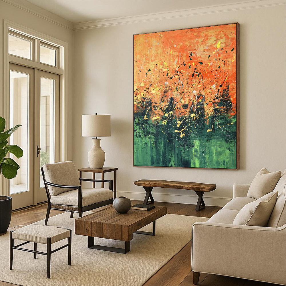 Hand-Painted Bespoke Abstract Canvas for Bedroom & Hotel LargeART1939