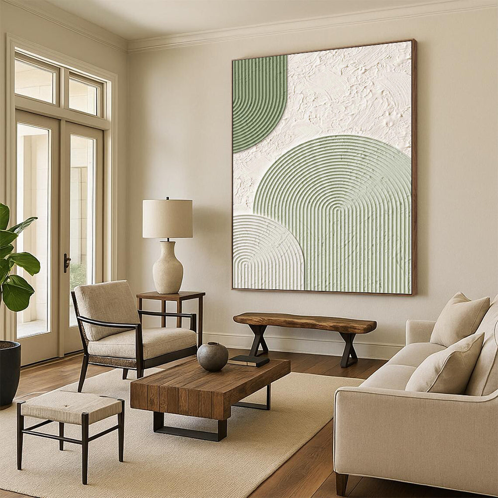 Vast - Format Hand - Painted Custom Abstract Canvas (with Dynamic Textures), for Bedroom and Office DKH1488