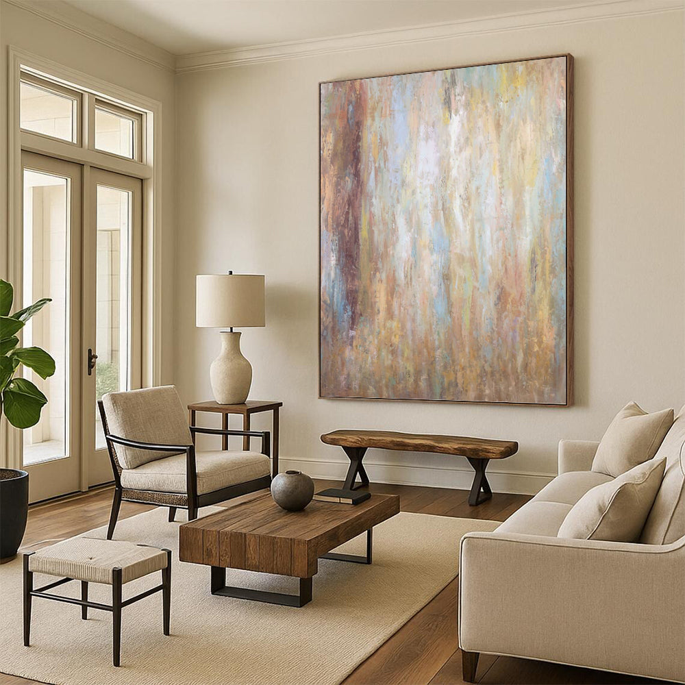 Peaceful Textured Abstract Painting for Bedroom & Dining Room DKH0946