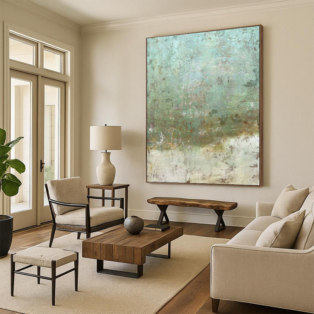 Supersized Hand - Painted Custom Abstract Work (with Unique Textures), for Bedroom and Living Room DKH1472