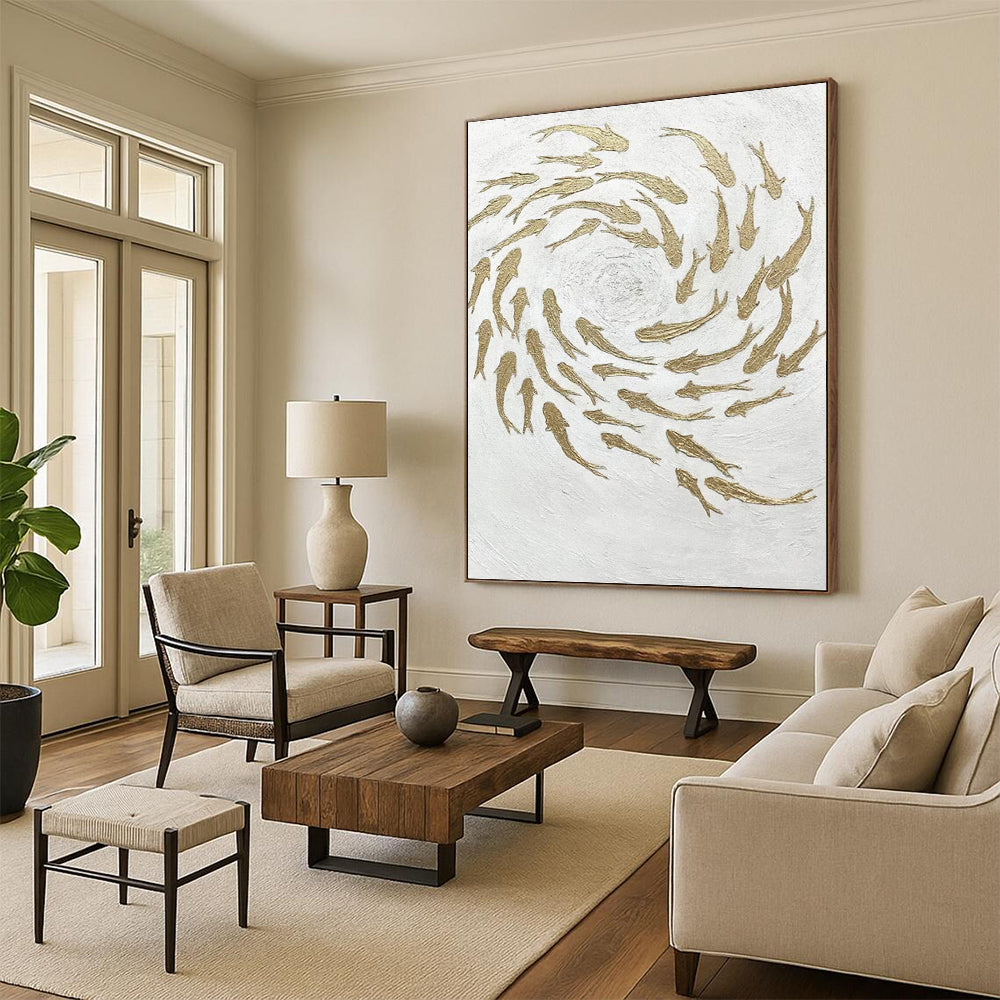 Mammoth - Dimensioned Vertical Hand - Painted Textured Custom Abstract Elegy, for Bedroom and Hotel DKH1544