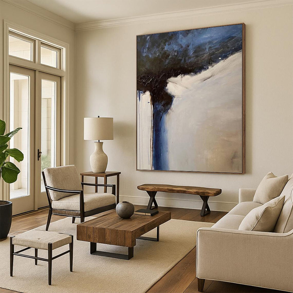 Mammoth - Scaled Hand - Painted Custom Abstract Canvas (with Three - Dimensional Textures), Beautifying Living Room and Entryway DKH1499