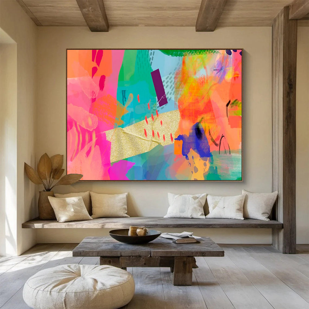 “ Horizon” Large - Scale Abstract Canvas for Living Room & Bedroom DKH199