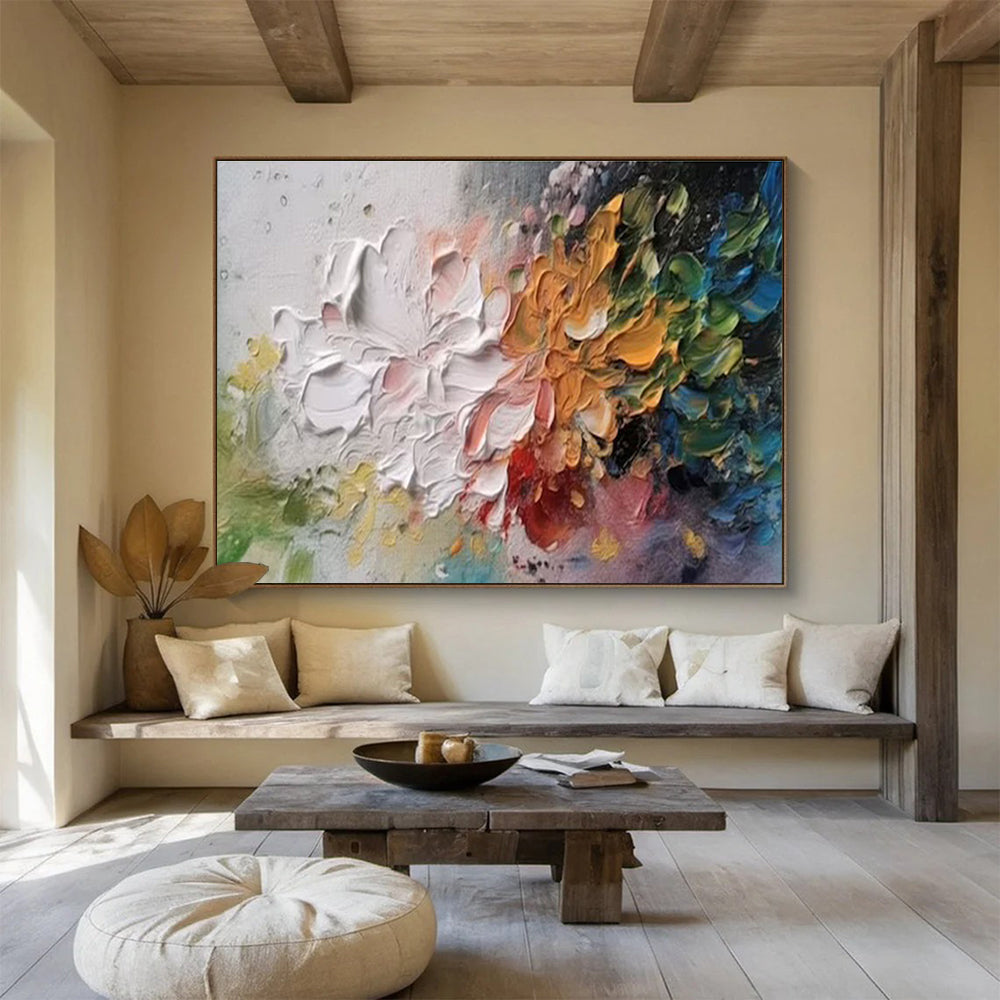 Colossal Hand - Painted Textured Abstract Painting for Decorative Accentuation DKH700