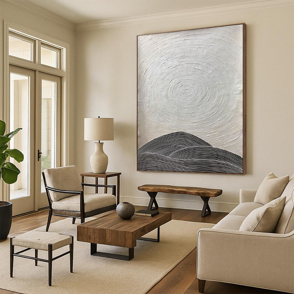 Majestic & Imposing Large-Scale Custom Hand-Painted Abstract Painting for Living Room & Hotel LargeART1960