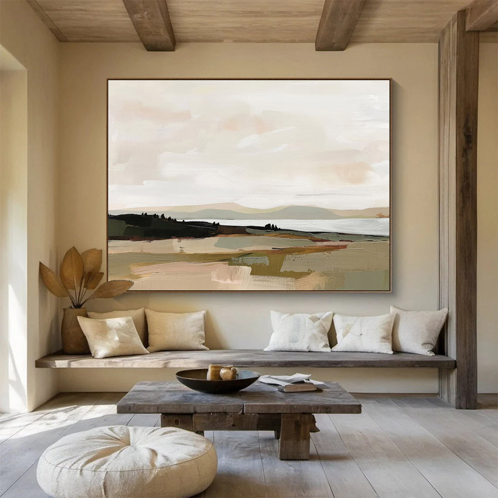 “Dynamic Horizons” Giant Abstract Artwork for Living Room & Dining Room DKH242