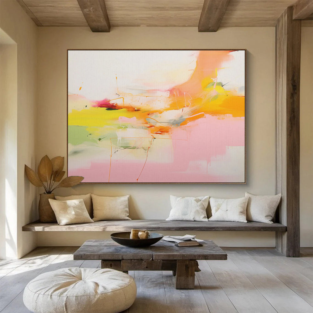 Striking Textured Abstract Mural for Bar & Dining Room DKH490