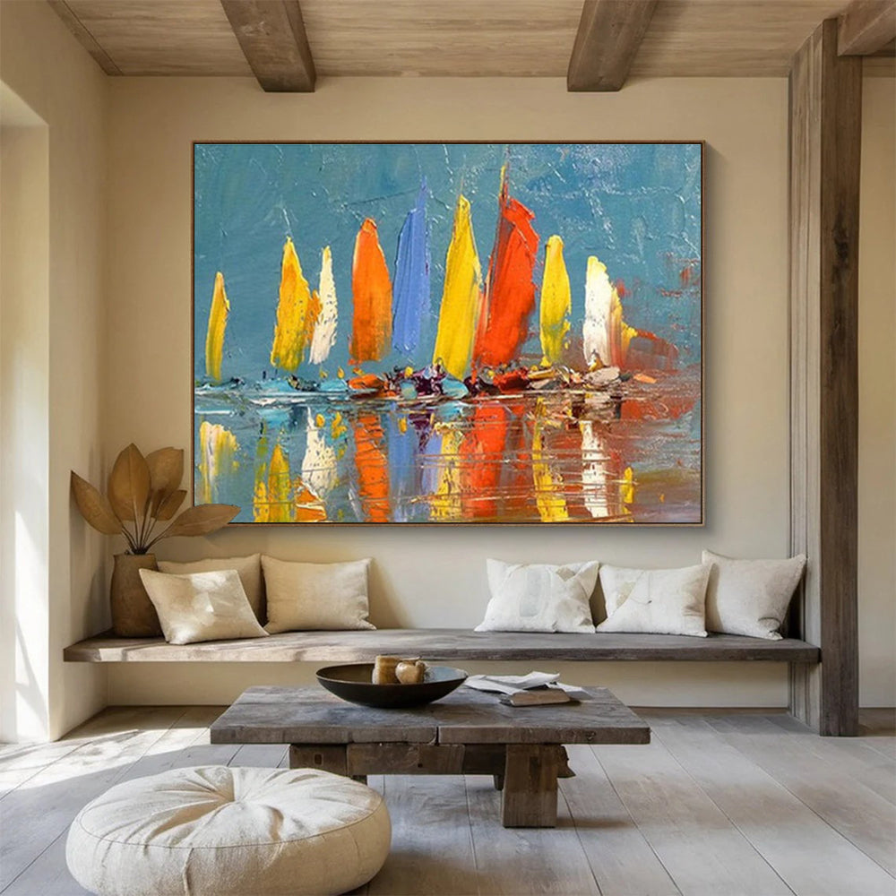 “Harmonious Impulses” Grand Abstract Mural for Hallway & Bedroom DKH254