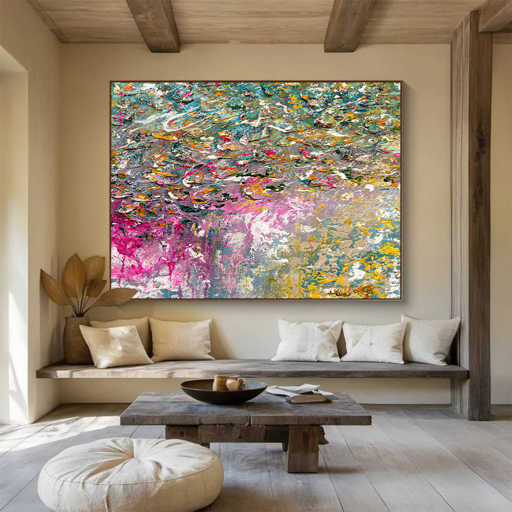 Stylish Large Abstract Artwork with Chic Textured Details for Hallway & Entryway DKH920