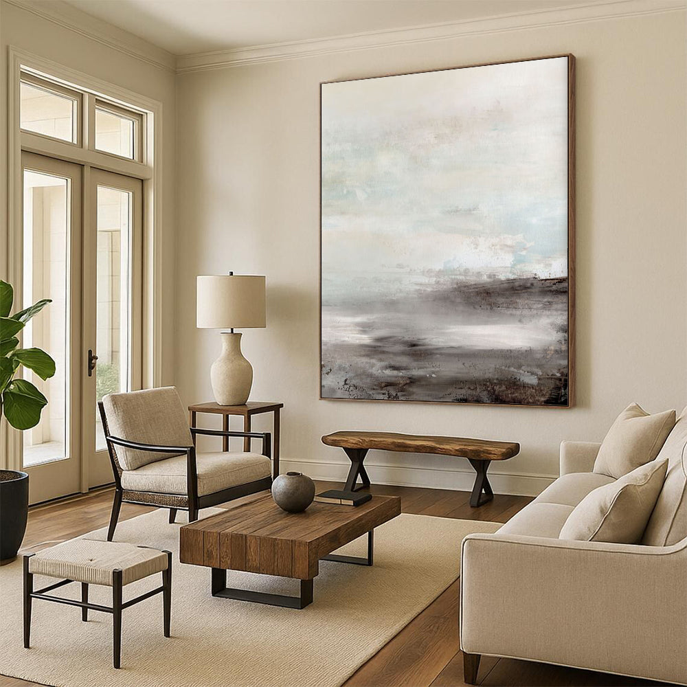 Lattice Textures: Monumental Custom Abstract Art for Bedroom and Dining Room DTP154