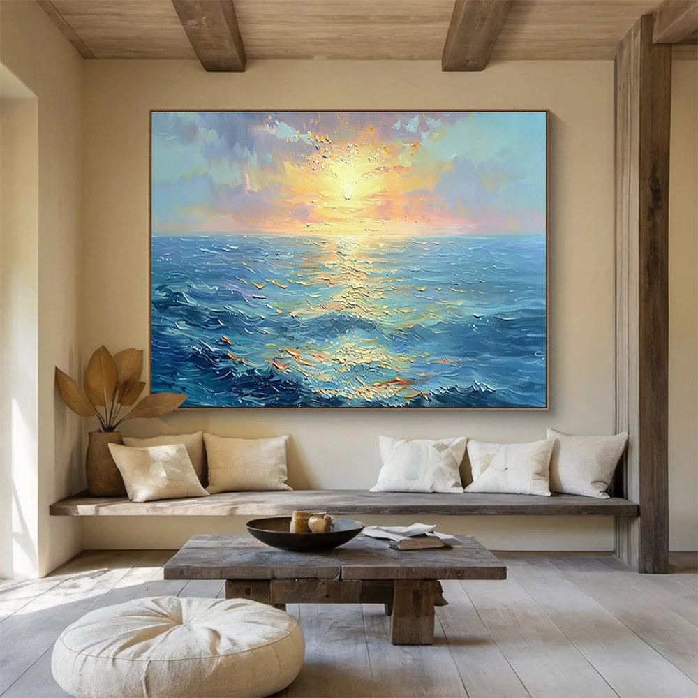 Immense Hand - Painted Textured Abstract Wall Mural for Captivating Focal Points DKH760