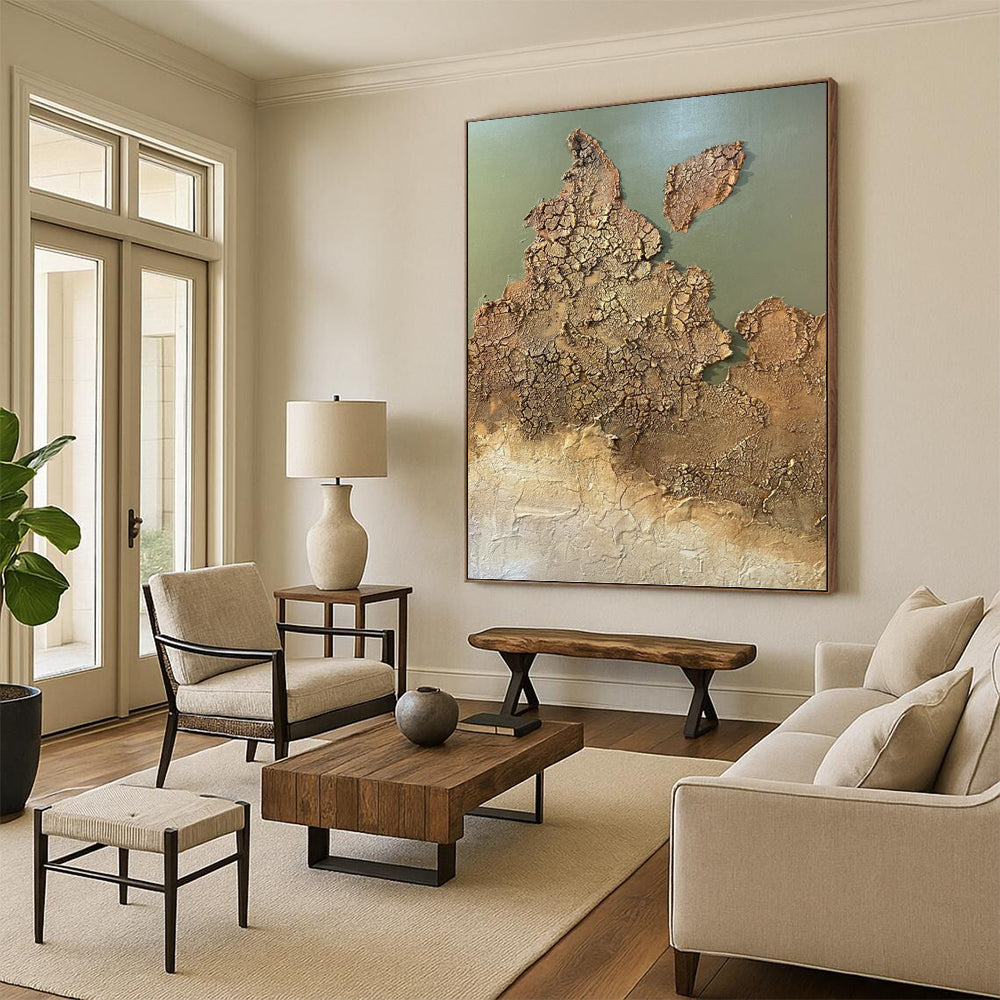 Gargantuan - Format Hand - Painted Custom Abstract Sonnet (with Captivating Textures), for Dining Room and Hotel DKH1509
