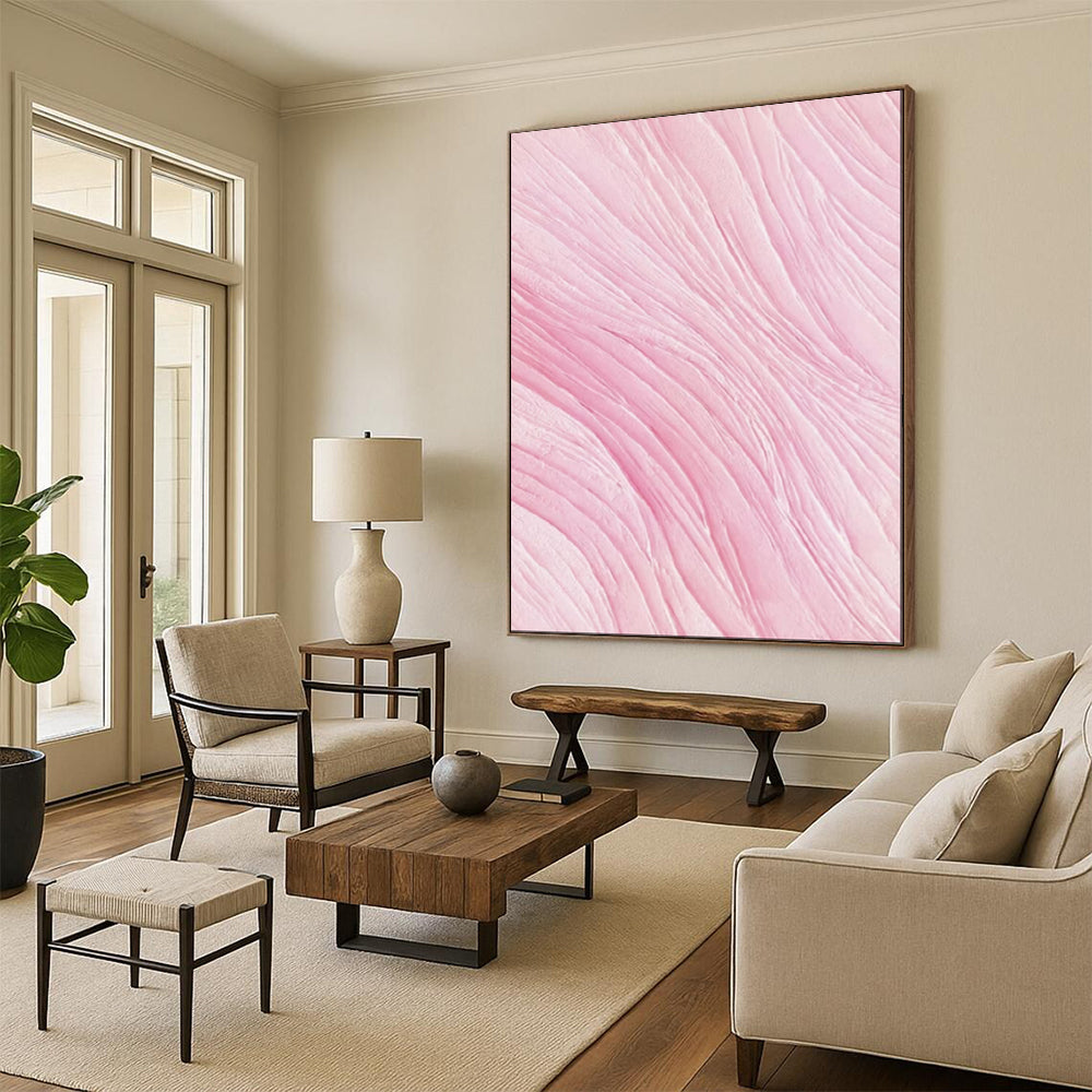 Soft & Dreamy Hand-Painted Custom Abstract Painting for Bedroom & Hallway LargeART1979