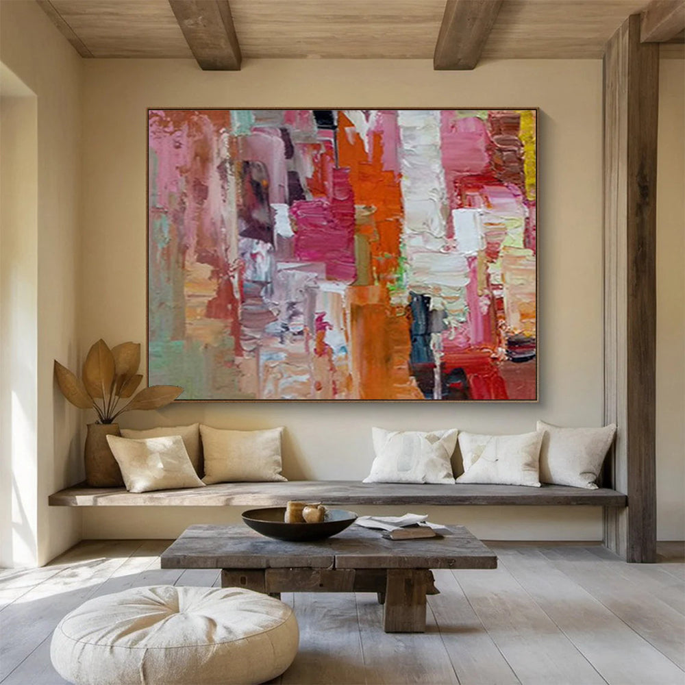 Large - Sized Abstract Canvas for Bedroom & Dining Room DKH375