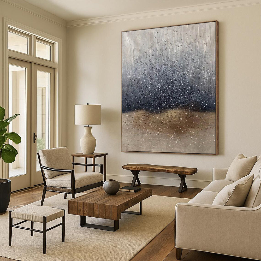 Whimsical & Surreal Hand-Painted Custom Abstract Painting for Entryway & Hallway LargeART1969