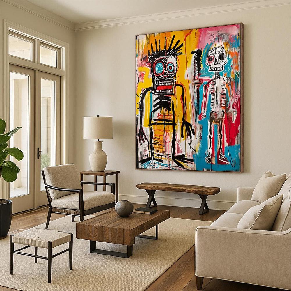 Arctic Echoes: Gargantuan Hand - Painted Textured Custom Abstract Work for Entryway and Hotel DTP099