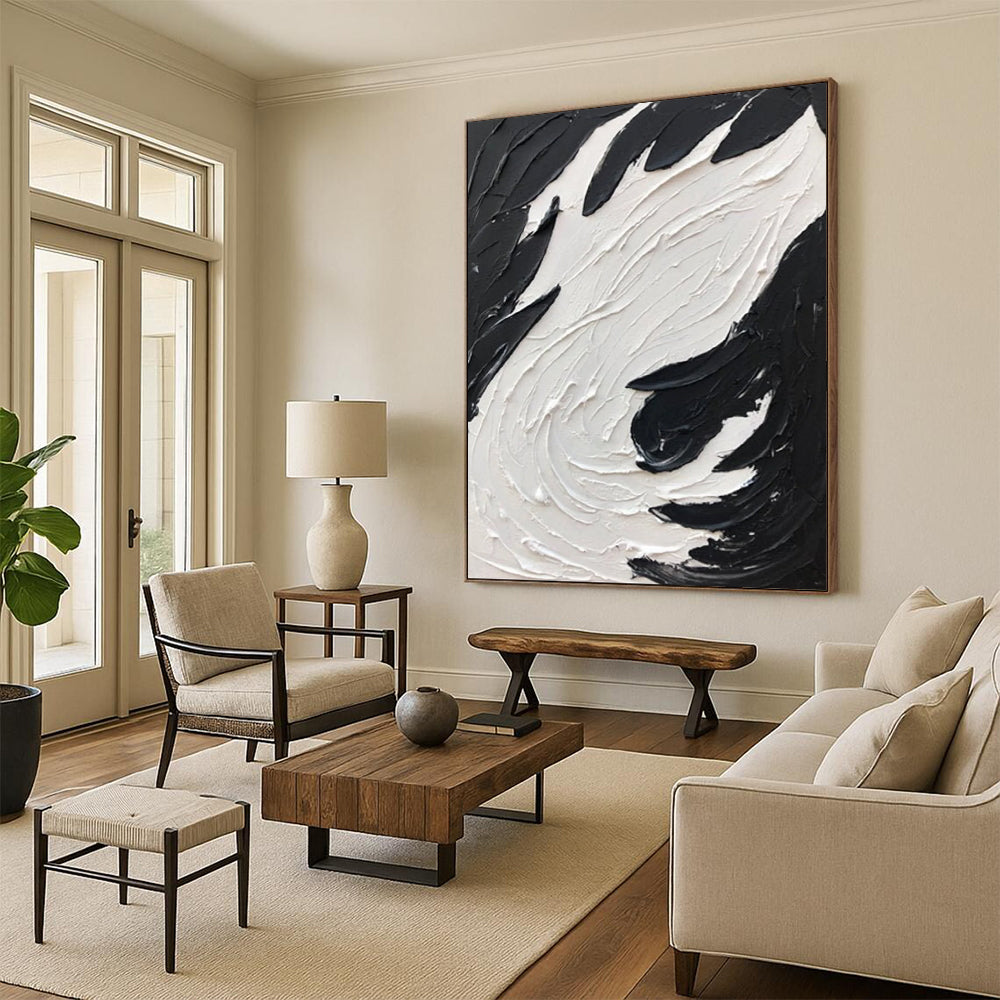 Hand-Painted Large Custom Abstract Artworks for Hotel & Entryway DTP398