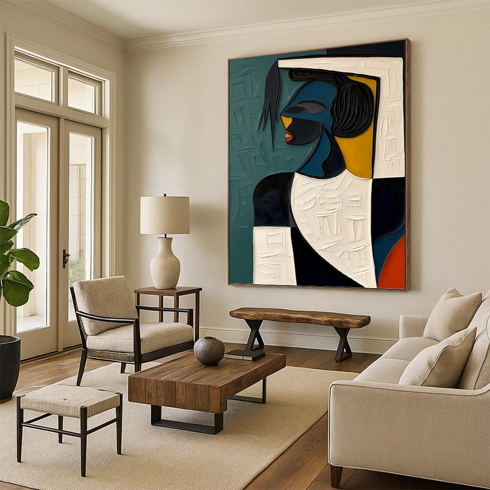 Oversized Hand - Painted Textured Custom Abstract Creation, for Bars and Hotels DKH1467