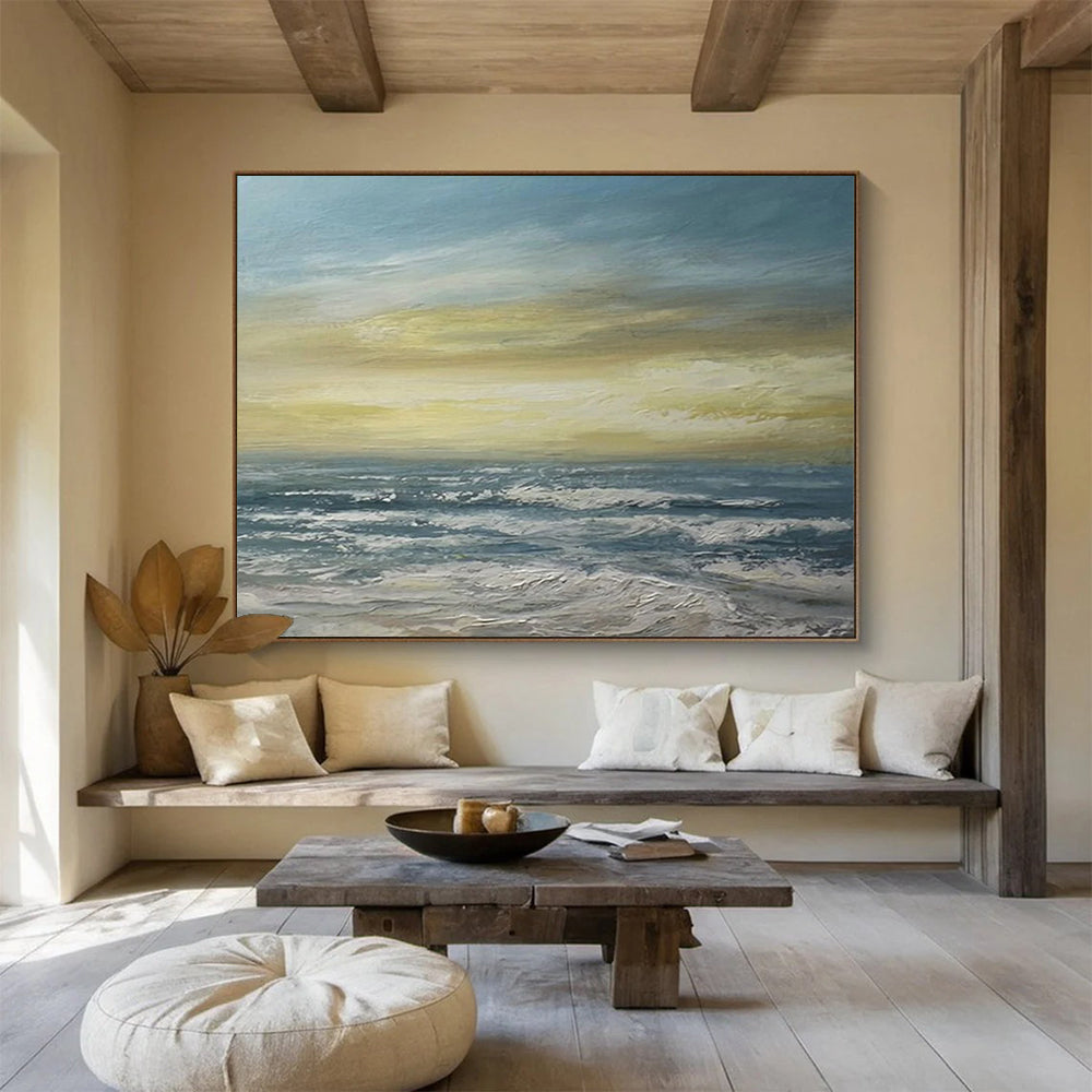 Golden Sunset Seascape - Warm Dining Room Centerpiece DLZ033
